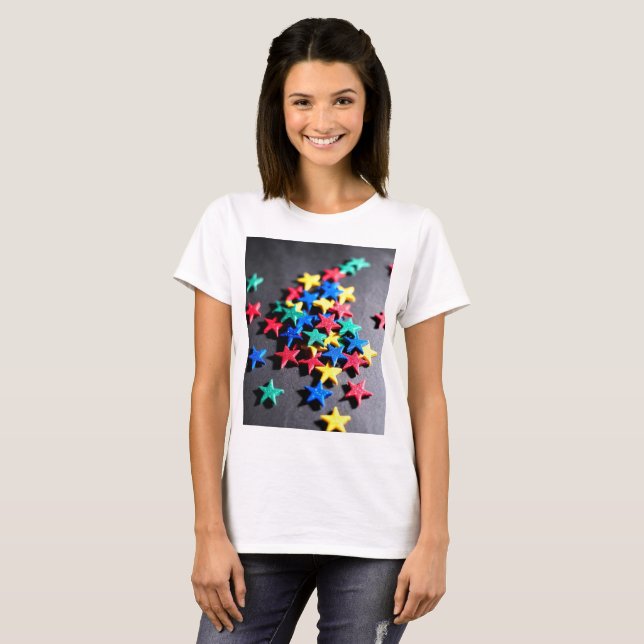 Colorful Stars T-Shirt (Front Full)