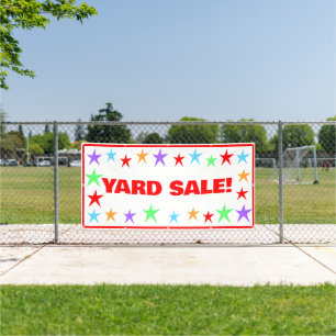 Colorful Stars Yard Sale Banner