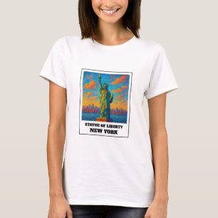 Colorful Statue of Liberty NYC travel T-Shirt