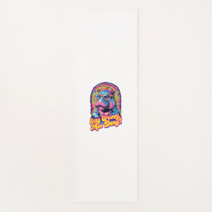 Colorful Stay Groovy Moo Deng Pygmy Hippo Design T Yoga Mat