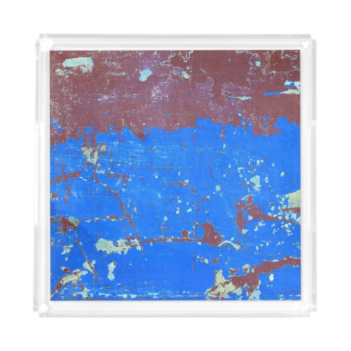 Colorful steel rust abstract texture acrylic tray