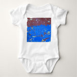 Colorful steel rust: abstract texture baby bodysuit