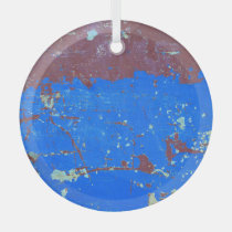 Colorful steel rust: abstract texture glass ornament