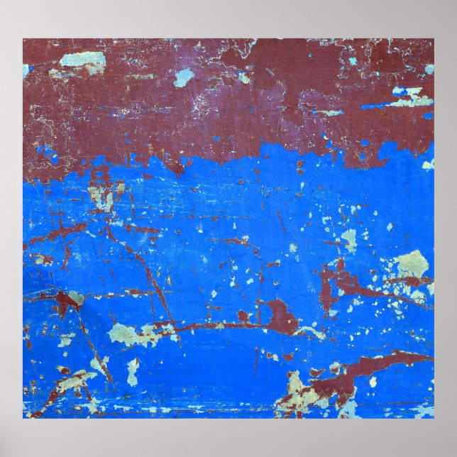 Colorful steel rust: abstract texture poster (Front)