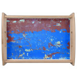 Colorful steel rust: abstract texture serving tray