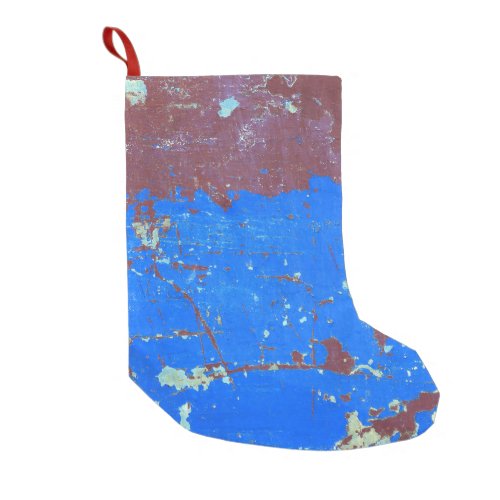 Colorful steel rust abstract texture small christmas stocking