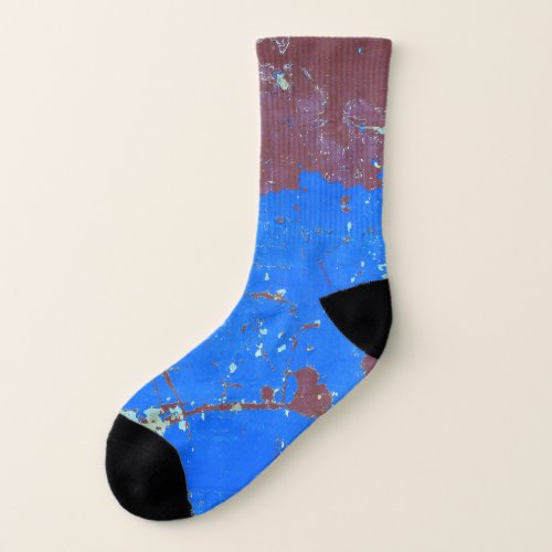 Colorful steel rust abstract texture socks