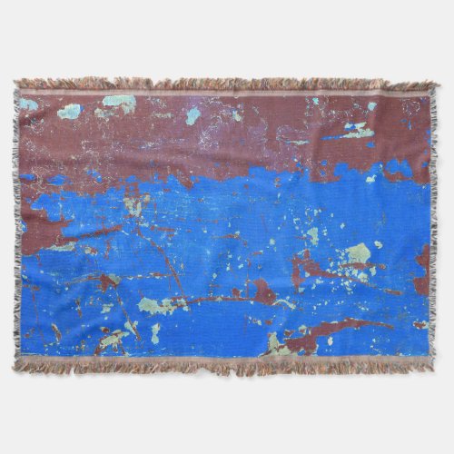 Colorful steel rust abstract texture throw blanket