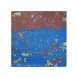 Colorful steel rust: abstract texture wood wall art