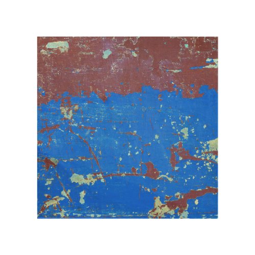 Colorful steel rust abstract texture wood wall art