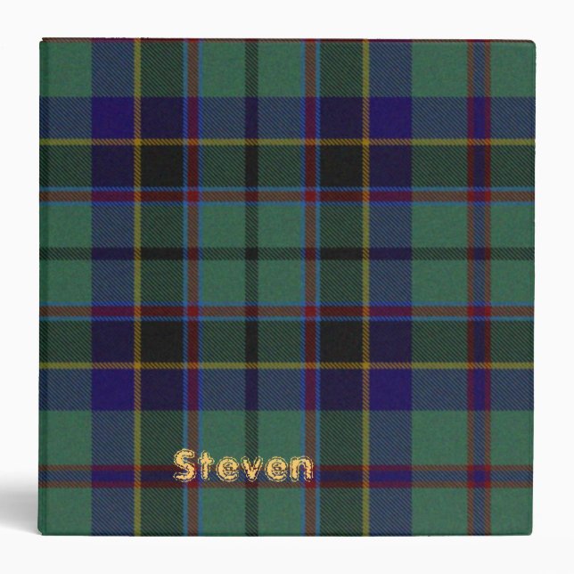 Colorful Stephenson Scottish Plaid Binder (Front)