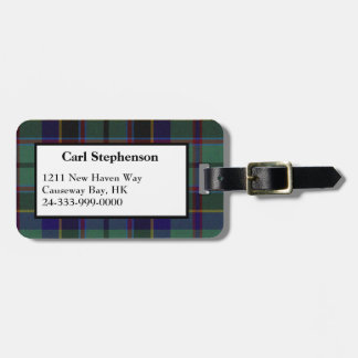 Colorful Stephenson Tartan Plaid Luggage Tag