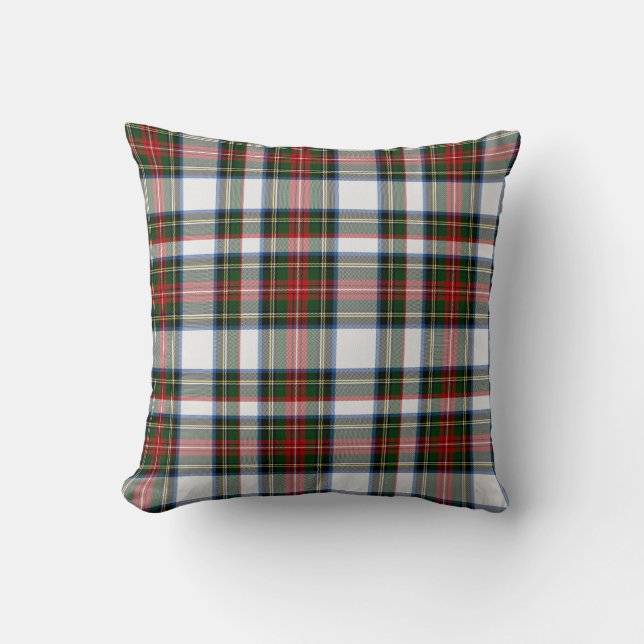 Colorful Stewart Dress Tartan Plaid Pillow (Front)