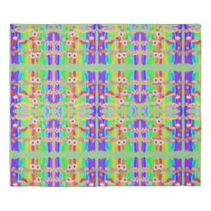 colorful sticks of flowers Duvet Cover
