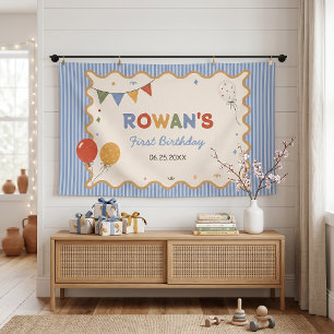 Colorful Stiped Fun Birthday Banner