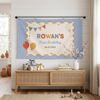 Colorful Stiped Fun Birthday Banner