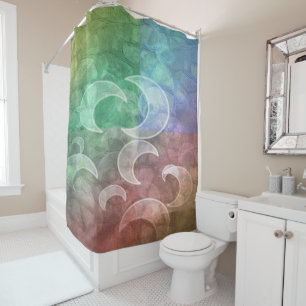 Colorful Stone Crescent Moons Shower Curtain