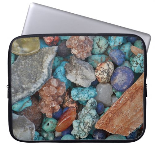 Colorful stone rock pebble natural texture laptop sleeve