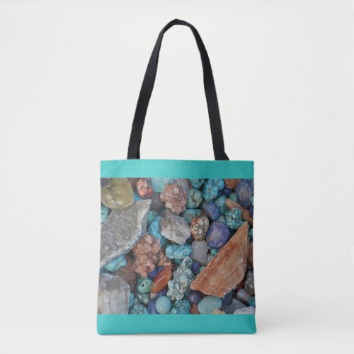 Colorful stone rock pebble natural texture tote bag