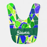 Colorful stone shapes baby bib
