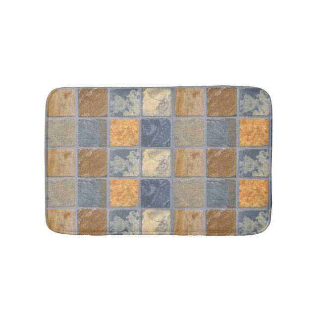 Colorful Stone Tiles Bathroom Mat (Front)