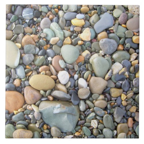 Colorful stones and rocks tile