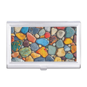 Colorful Stones Business Card Case