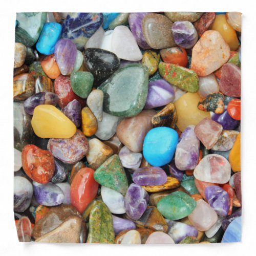 Colorful stones pebbles rocks bandana