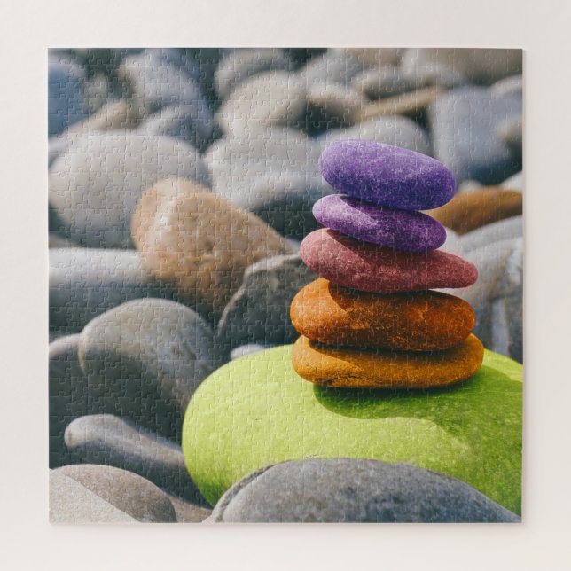 Colorful stones pebbles rocks photography  jigsaw puzzle (Vertical)