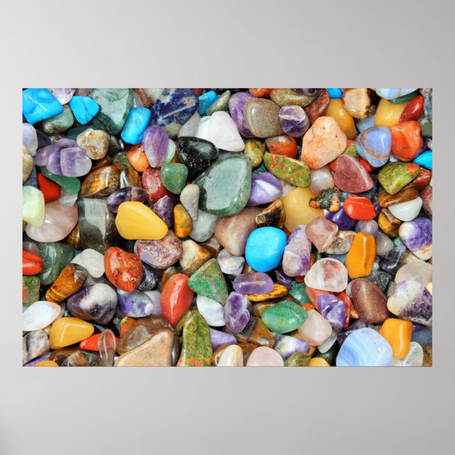 Colorful stones, pebbles, rocks poster (Front)