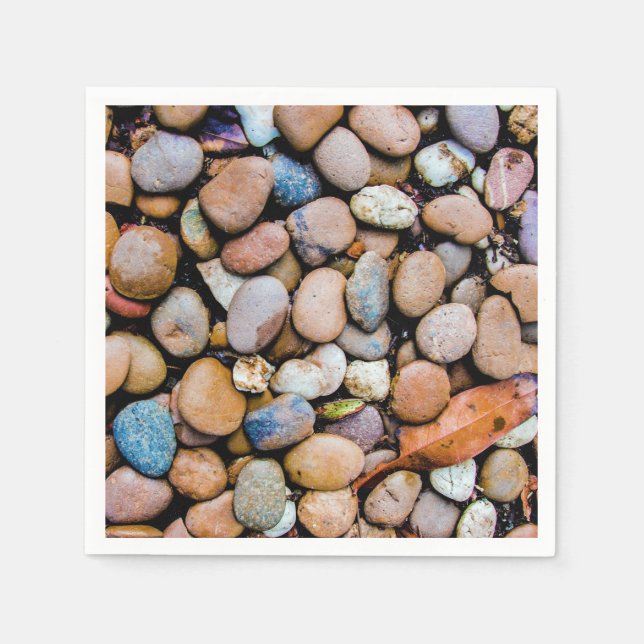 Colorful Stones Rocks Pebbles Paper Napkins (Front)