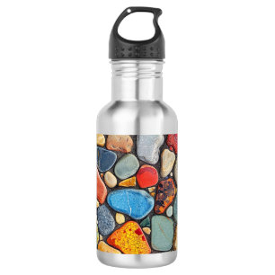 Colorful Stones Stainless Steel Water Bottle
