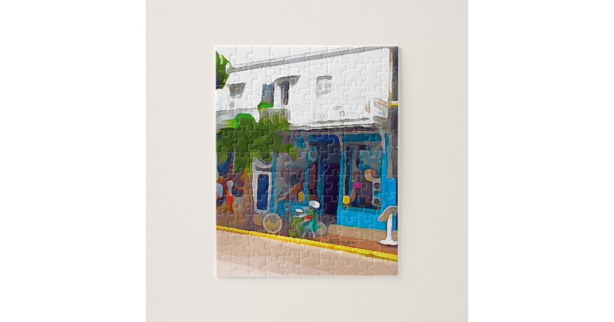 Colorful Stores in Key West Jigsaw Puzzle Zazzle