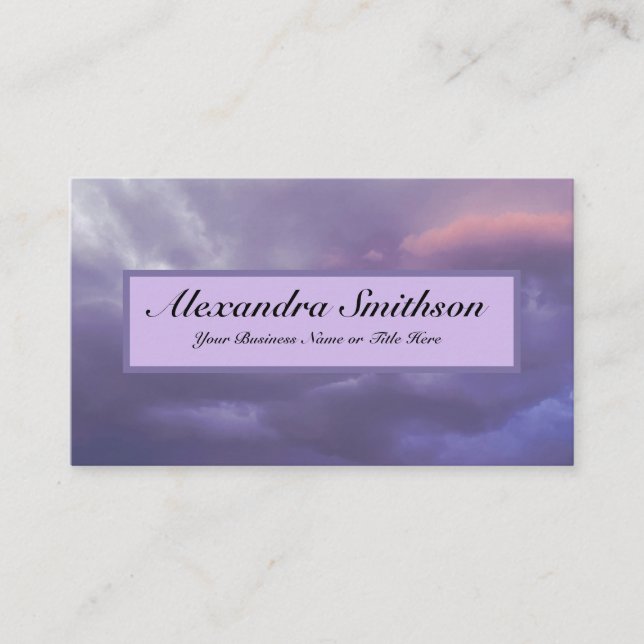 Colorful Storm Clouds Business Card (Front)