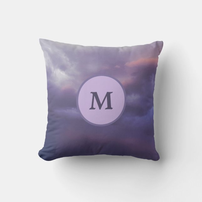 Colorful Storm Clouds Throw Pillow (Front)