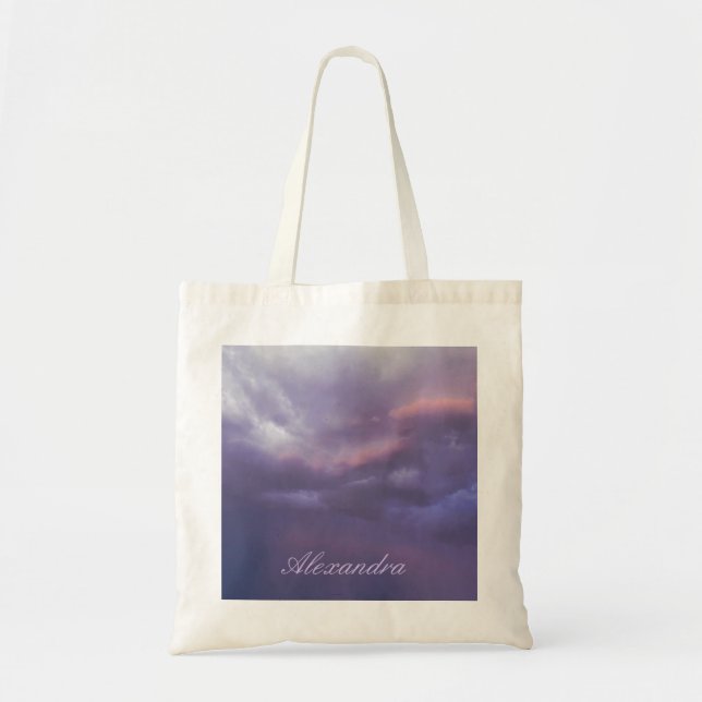 Colorful Storm Clouds Tote Bag (Front)