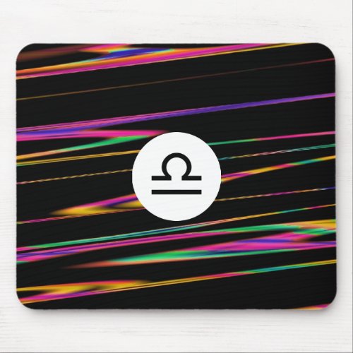 Colorful strands _ Libra Mouse Pad