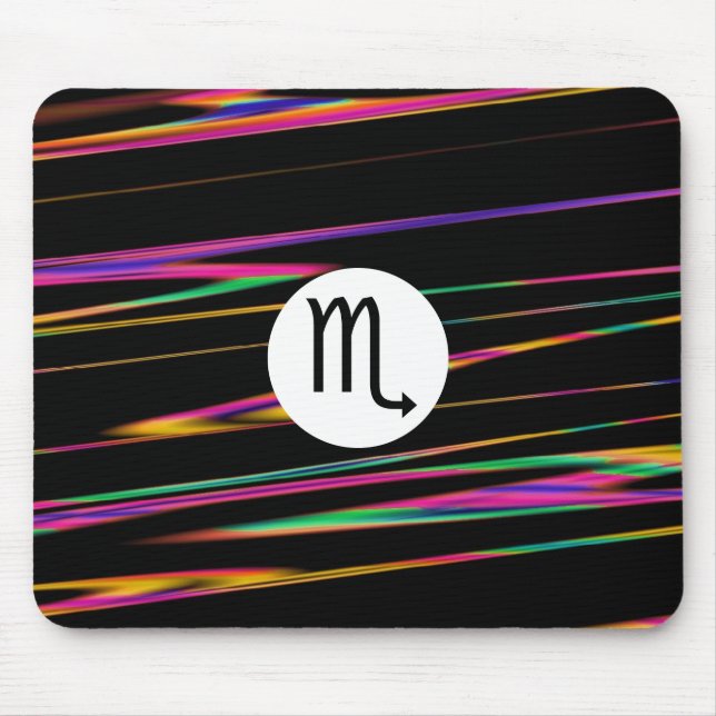Colorful strands - Scorpio Mouse Pad (Front)