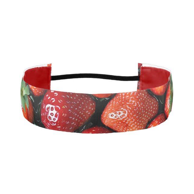 Colorful Strawberries Athletic Headband (Front)