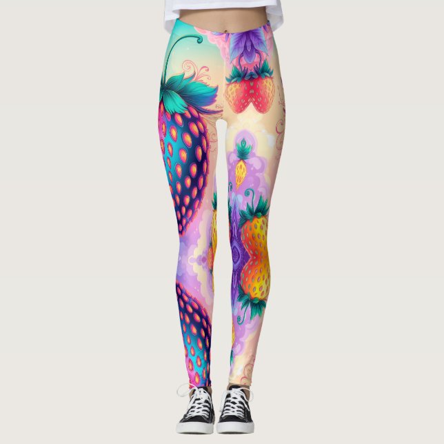 Colorful strawberry leggings (Front)