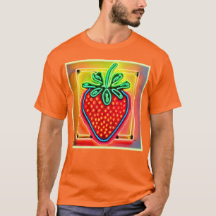 Colorful Strawberry Neon Glow T-Shirt
