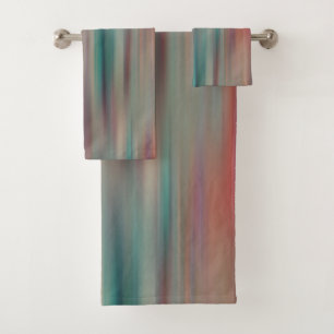 colorful streaks bath towel set
