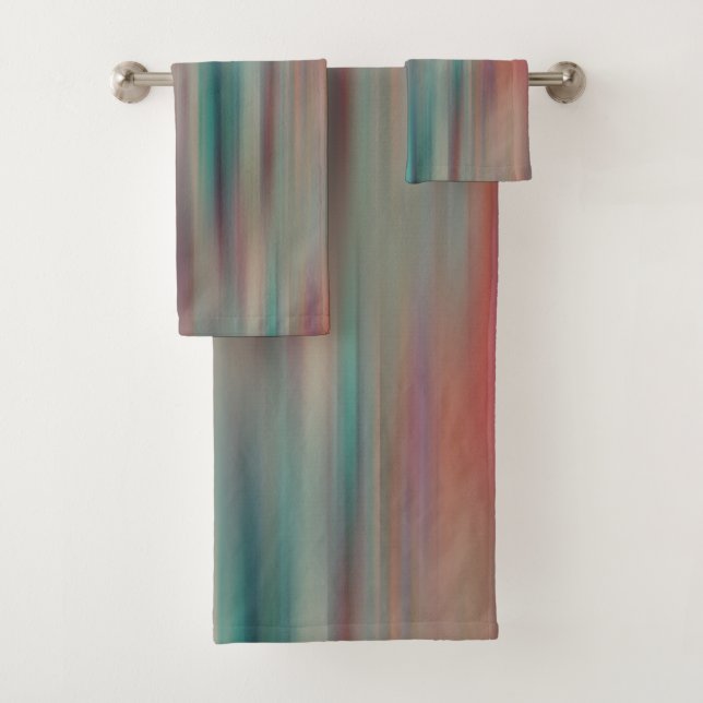 colorful streaks bath towel set (Insitu)