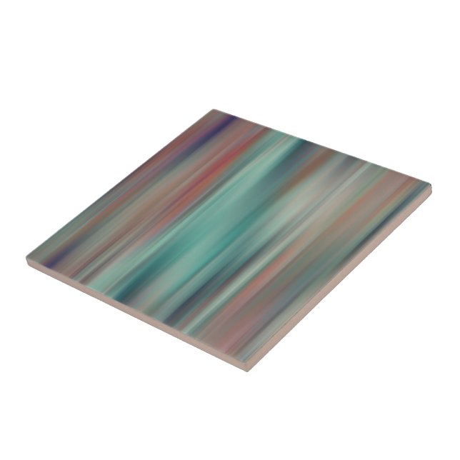 Colorful Streaks Ceramic Tile (Side)