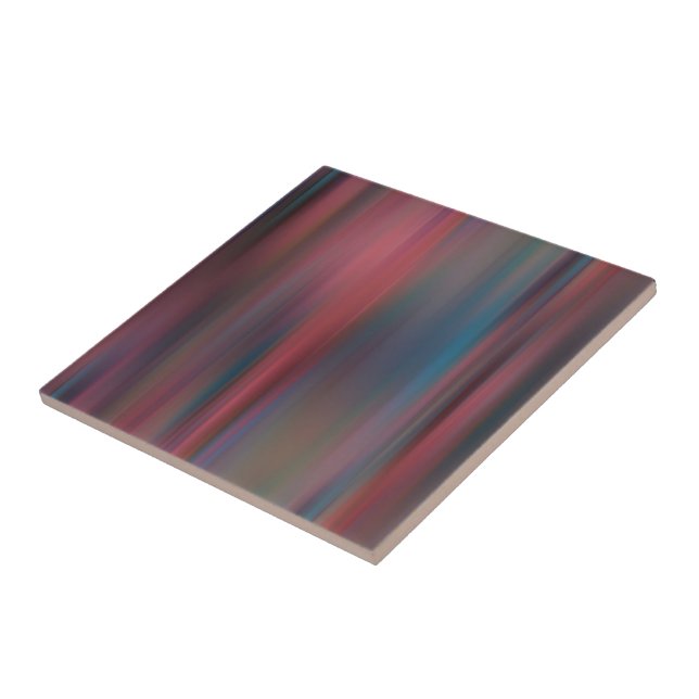 Colorful Streaks Ceramic Tile (Side)