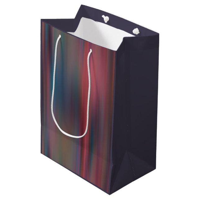 colorful streaks   medium gift bag (Front Angled)