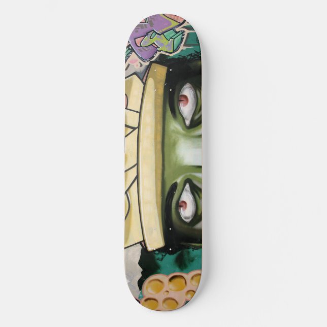 Colorful Street Art Eyes Skateboard (Front)