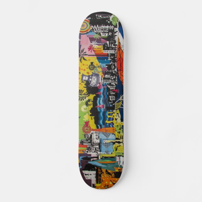 Colorful Street Art Graffiti Skateboard (Front)