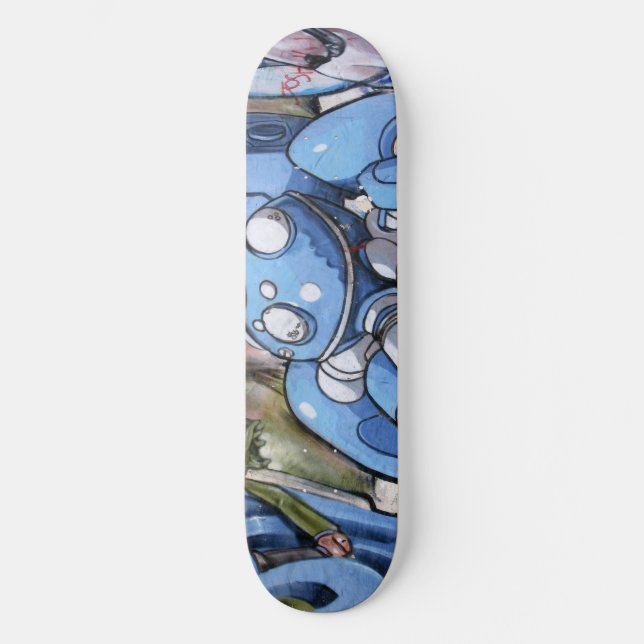 Colorful Street Art Robot Skateboard (Front)