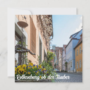 Colorful street in Rothenburg ob der Tauber